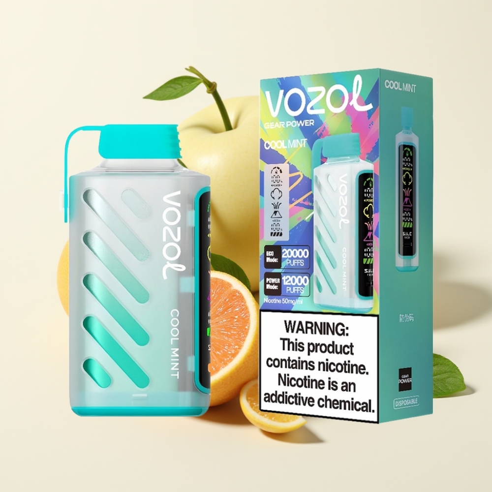 VOZOL Gear Power 20000 Puffs Menta Refrescante Pantalla Completa 20mL