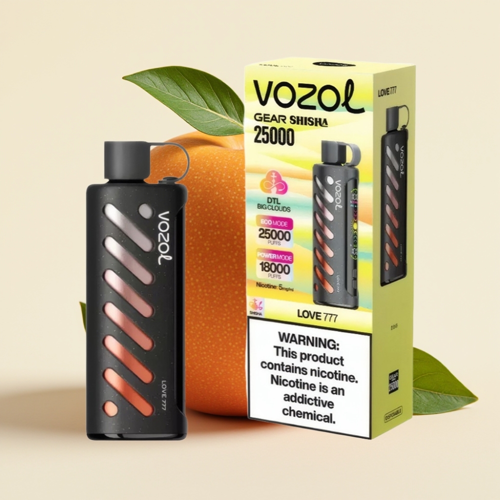 VOZOL Gear Shisha 25000 Puffs Amor 777 con 30 Sabores y 5mg/ml