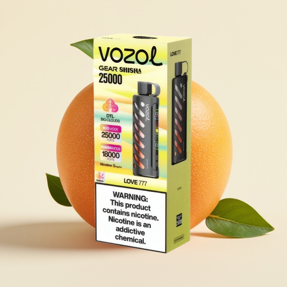 VOZOL Gear Shisha 25000 Puffs Amor 777 con 30 Sabores y 5mg/ml