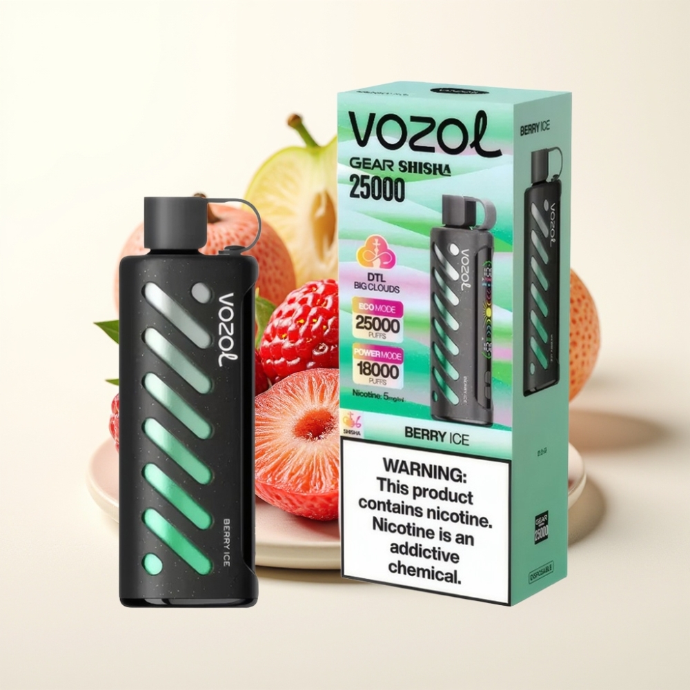 VOZOL Gear Shisha 25000 Puffs Baya Helada Dual Mesh 1000mAh