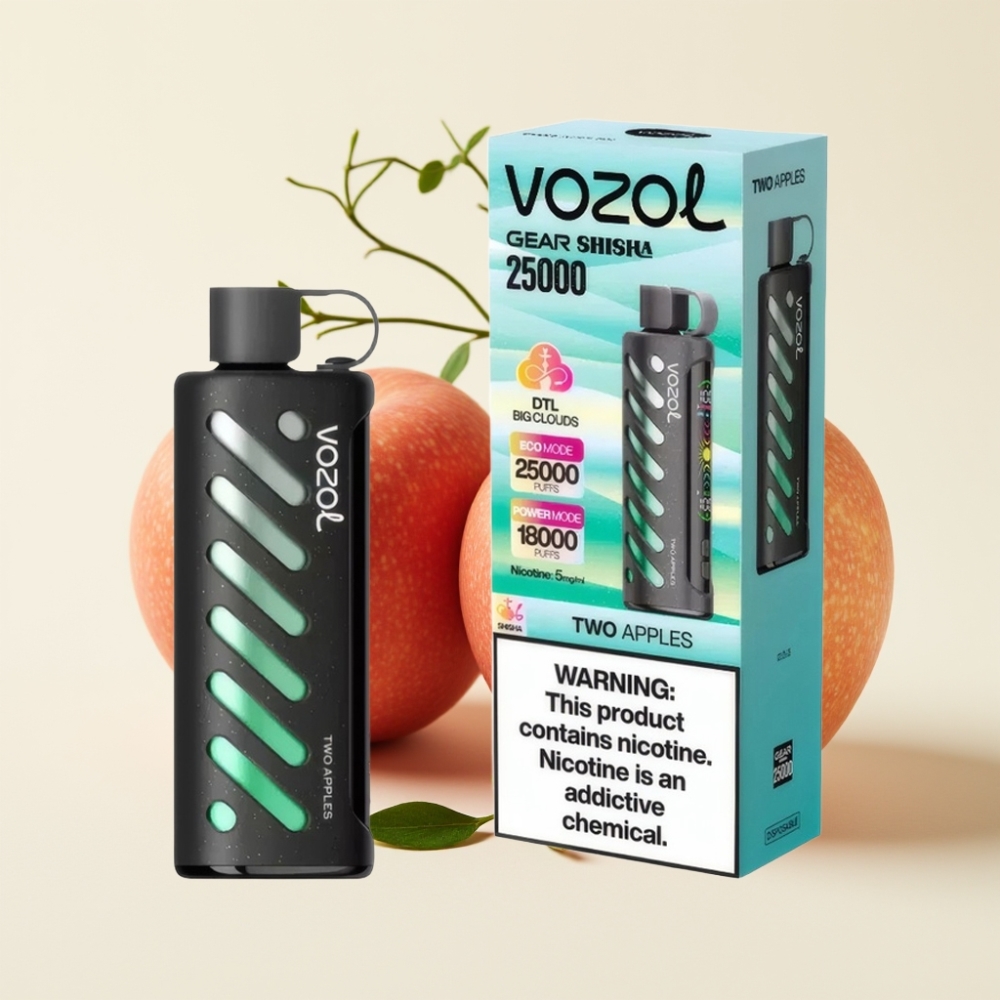 VOZOL Gear Shisha 25000 Puffs Dos Manzanas Dual Mesh 1000mAh