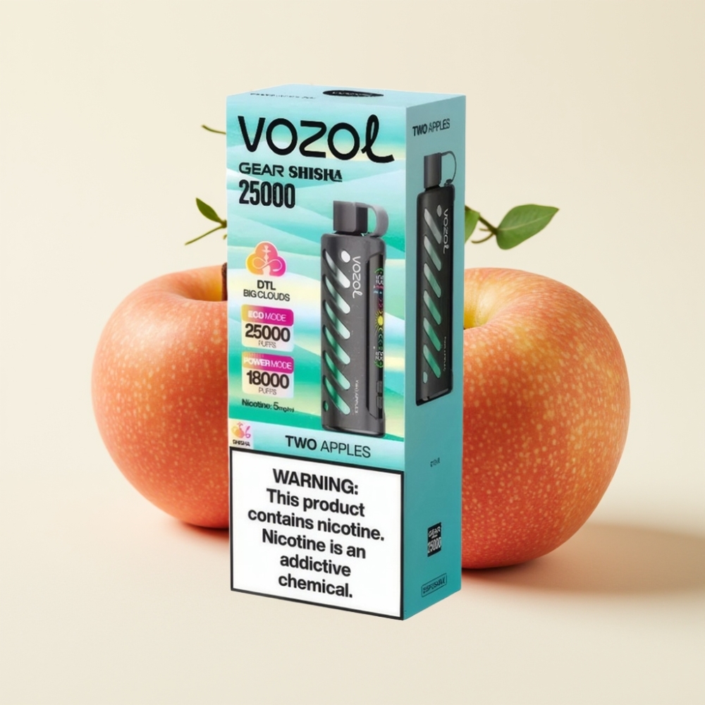 VOZOL Gear Shisha 25000 Puffs Dos Manzanas Dual Mesh 1000mAh