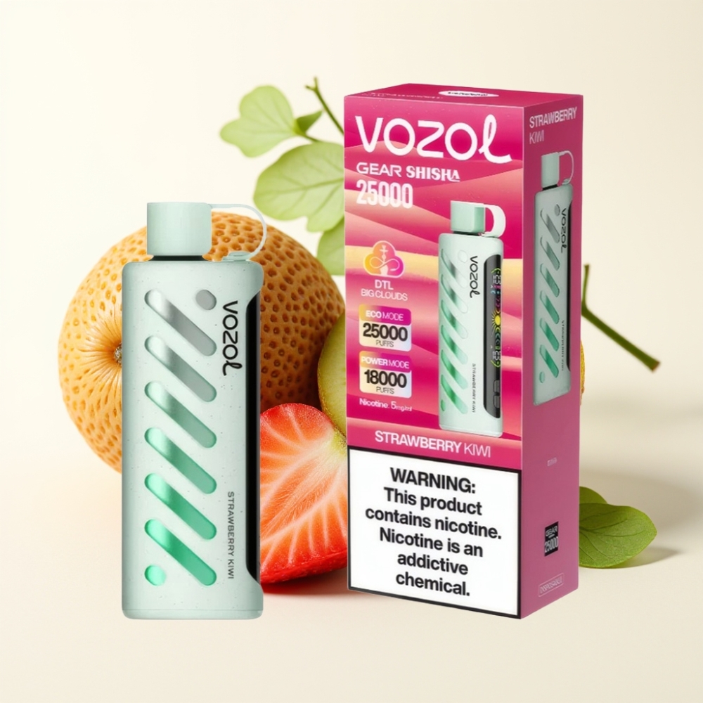 VOZOL Gear Shisha 25000 Puffs Fresa Kiwi Dual Mesh