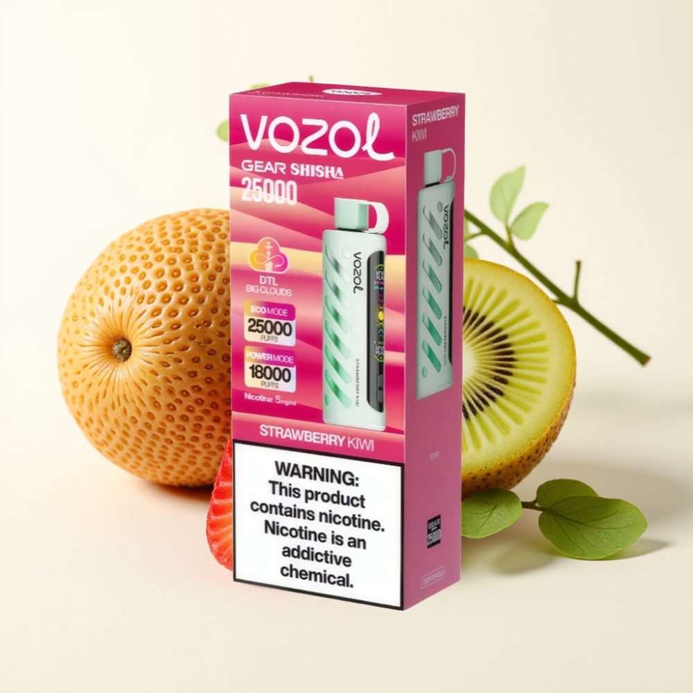 VOZOL Gear Shisha 25000 Puffs Fresa Kiwi Dual Mesh