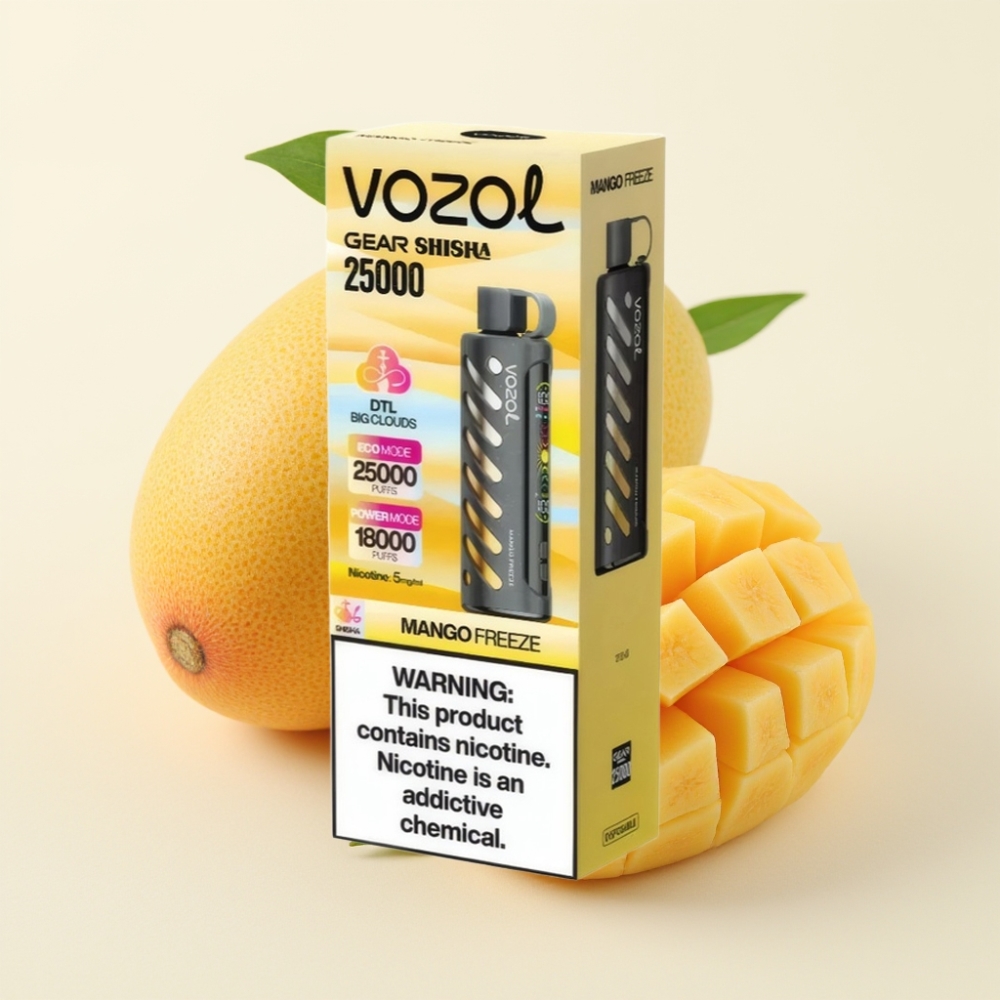 VOZOL Gear Shisha 25000 Puffs Mango Congelado Dual Mesh S.i.L.C Tech