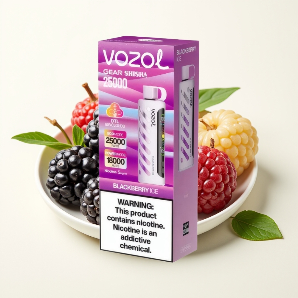 VOZOL Gear Shisha 25000 Puffs Zarzamora Helada Dual Mesh Dual Modes