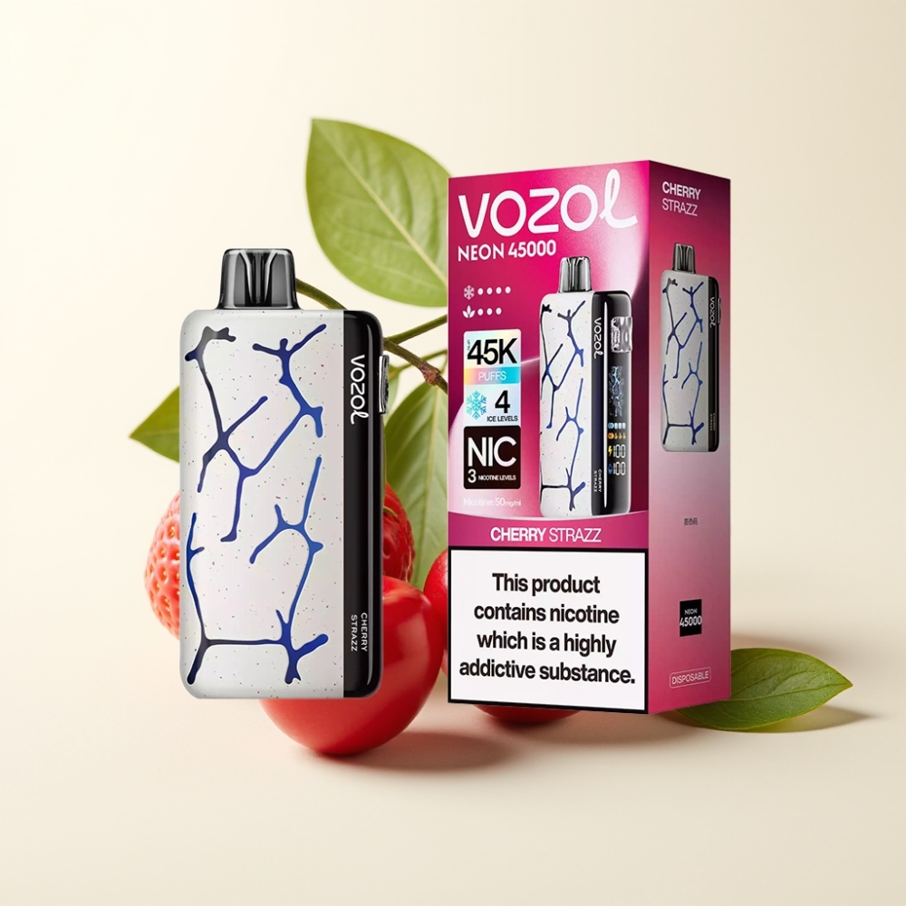 Vozol Neon 45K 45000 Puffs Desechable Cereza Strazz 20ml 50mg