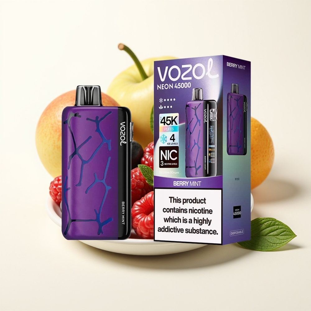 Vozol Neon 45K 45000 Puffs Desechable Vape Menta Baya 800mAh 20ml