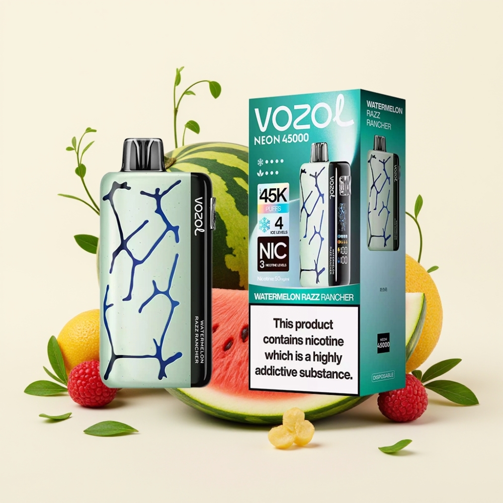 Vozol Neon 45K 45000 Puffs Sandía Razz Rancher 20ml 800mAh