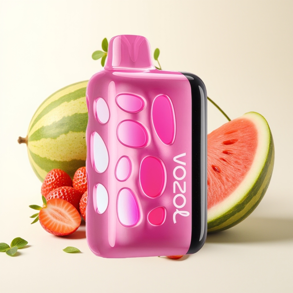 VOZOL RAVE 40000 Vape Desechable Fresa Sandía con Carga Rápida y 270° Diseño Luminoso