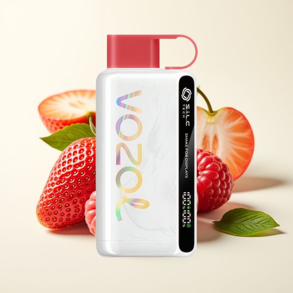 VOZOL STAR 9000/12000 Desechable Vape Fresa Frambuesa Cereza con carga rápida 30%